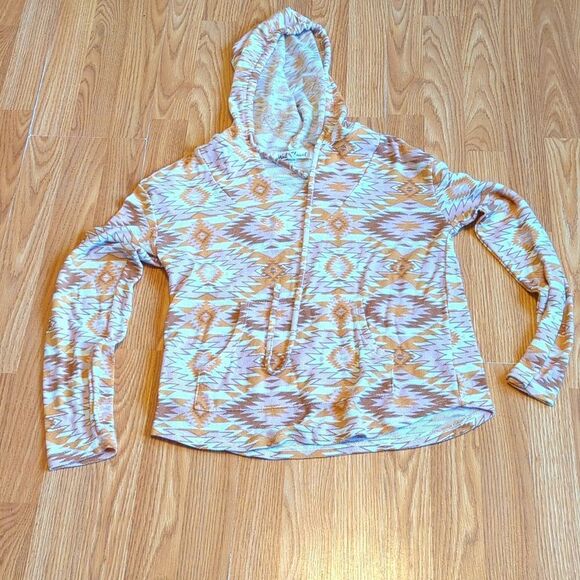 🛍️WALLFLOWER AZTEC WESTERN PRINT LIGHTWEIGHT HOODIE - Picture 1 of 2